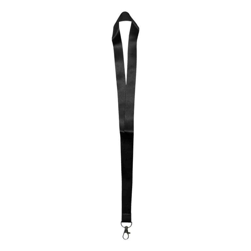 Sleek and strong 2cm Black lanyard designed for pouches