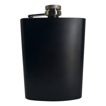 Black stainless Hip flask