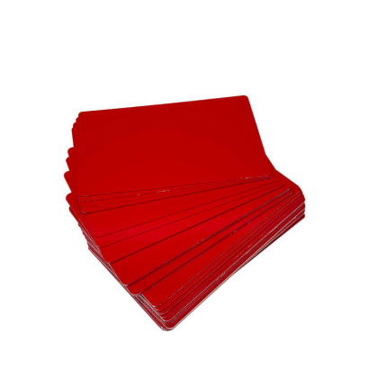 100pcs Red aluminum business cards