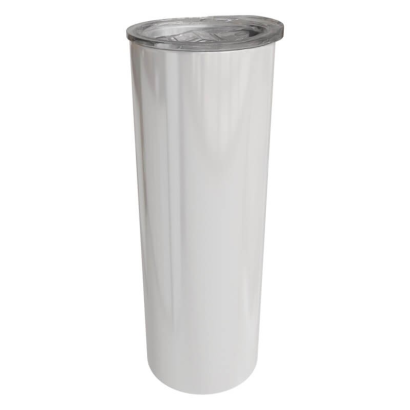 White Stainless Skinny Tumbler